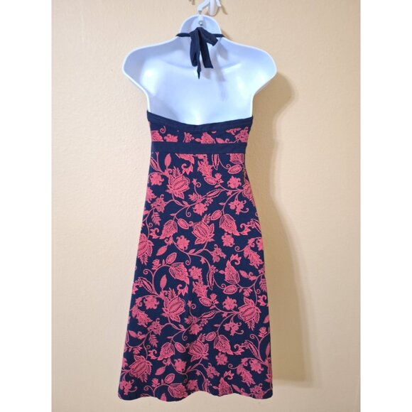 Patagonia Women's Small Dress Lliana Blue Floral Halter Cotton Bechy Babydoll - Picture 3 of 8